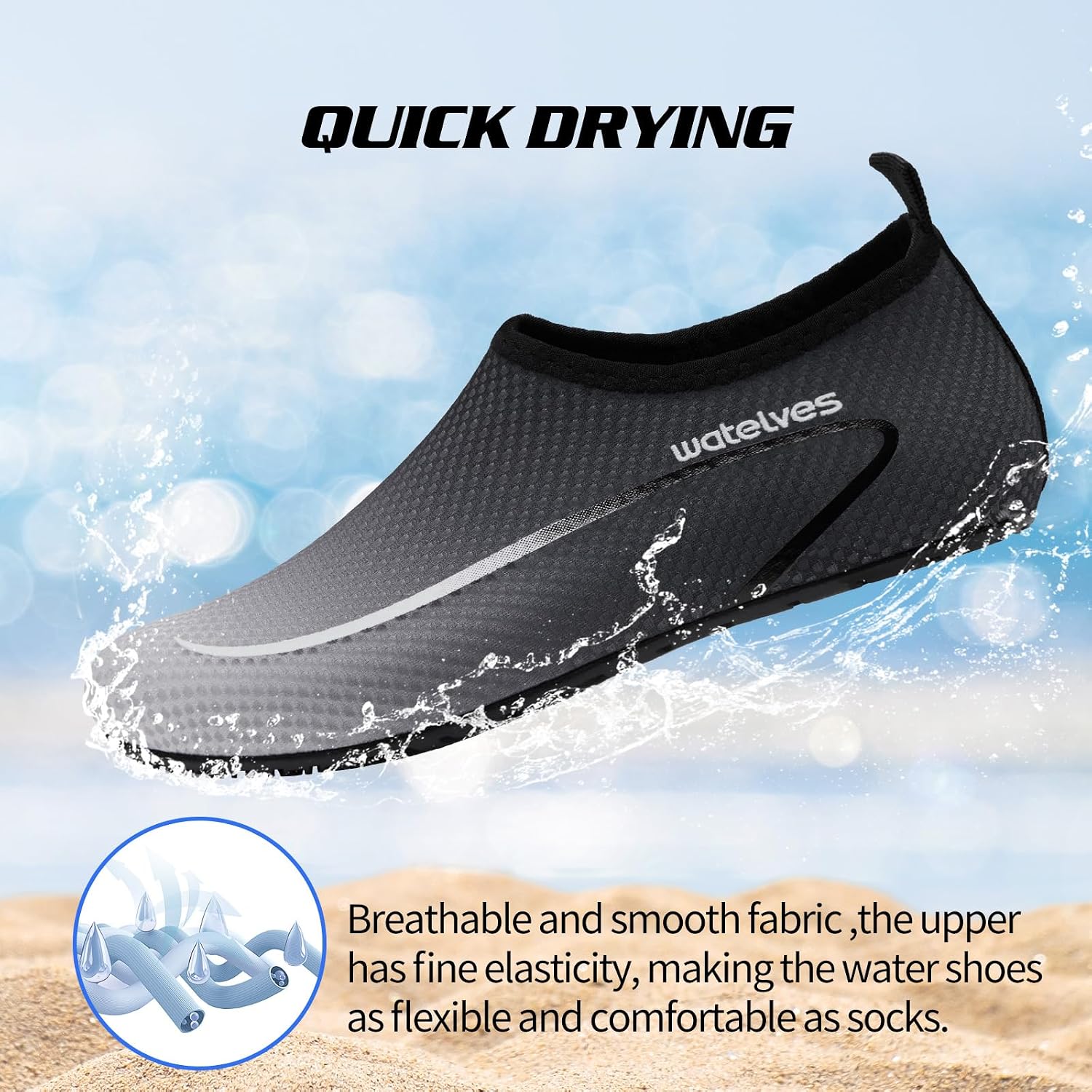 Thumbnail 4 de Swim Water Shoes Aqua Socks Barefoot for Sea Beach Swimming Shoes Pool – Ladies & Men
