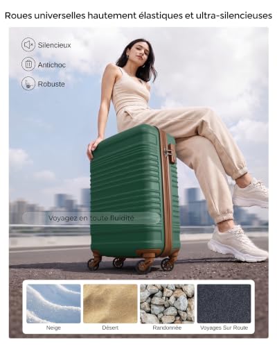 Detalle de COOLIFE Ryanair + EasyJet Cabine Pack: Valise Cabine 55x35x20 cm et 40x30x20 cm