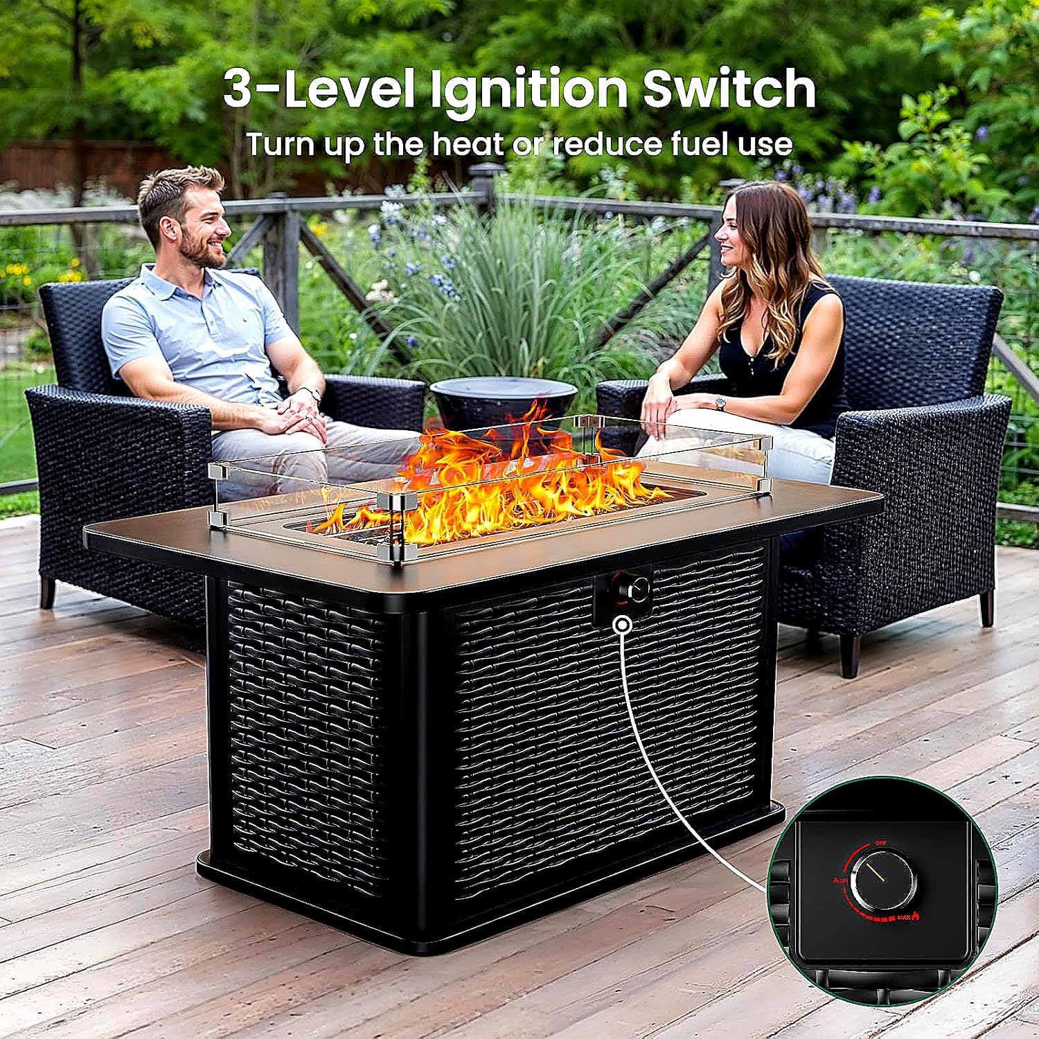 Thumbnail 5 de Ciays Propane Fire Pit Table 43-Inch