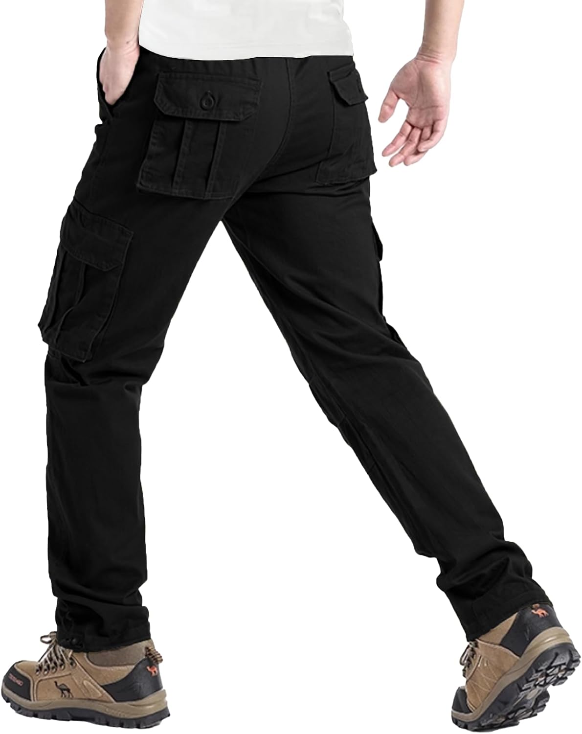 Detalle 2 de YAOHUOLE Cargo Trousers for Men – Military Combat Cotton Joggers with 6 Pockets