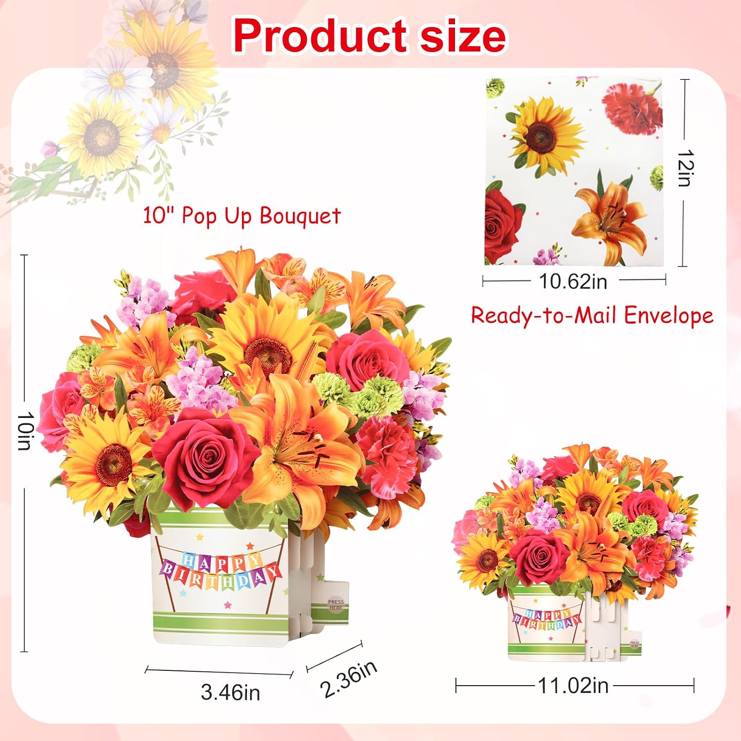 Thumbnail 5 de Birthday Cards: 10-Inch Forever Sunflower Bouquet Music Card