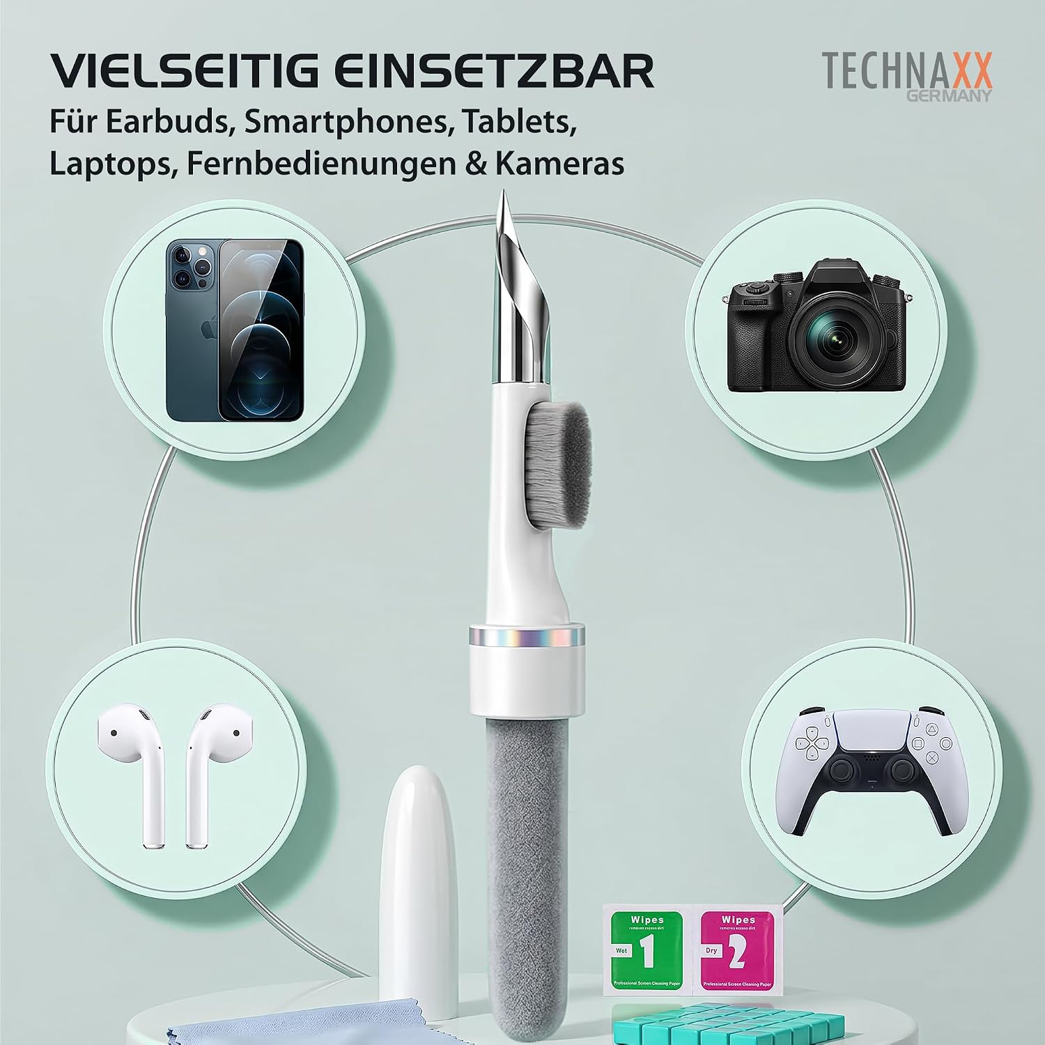 Thumbnail 3 de Technaxx 3-in-1 Reinigungsset TX-333 für In-Ear Kopfhörer & Smartphone