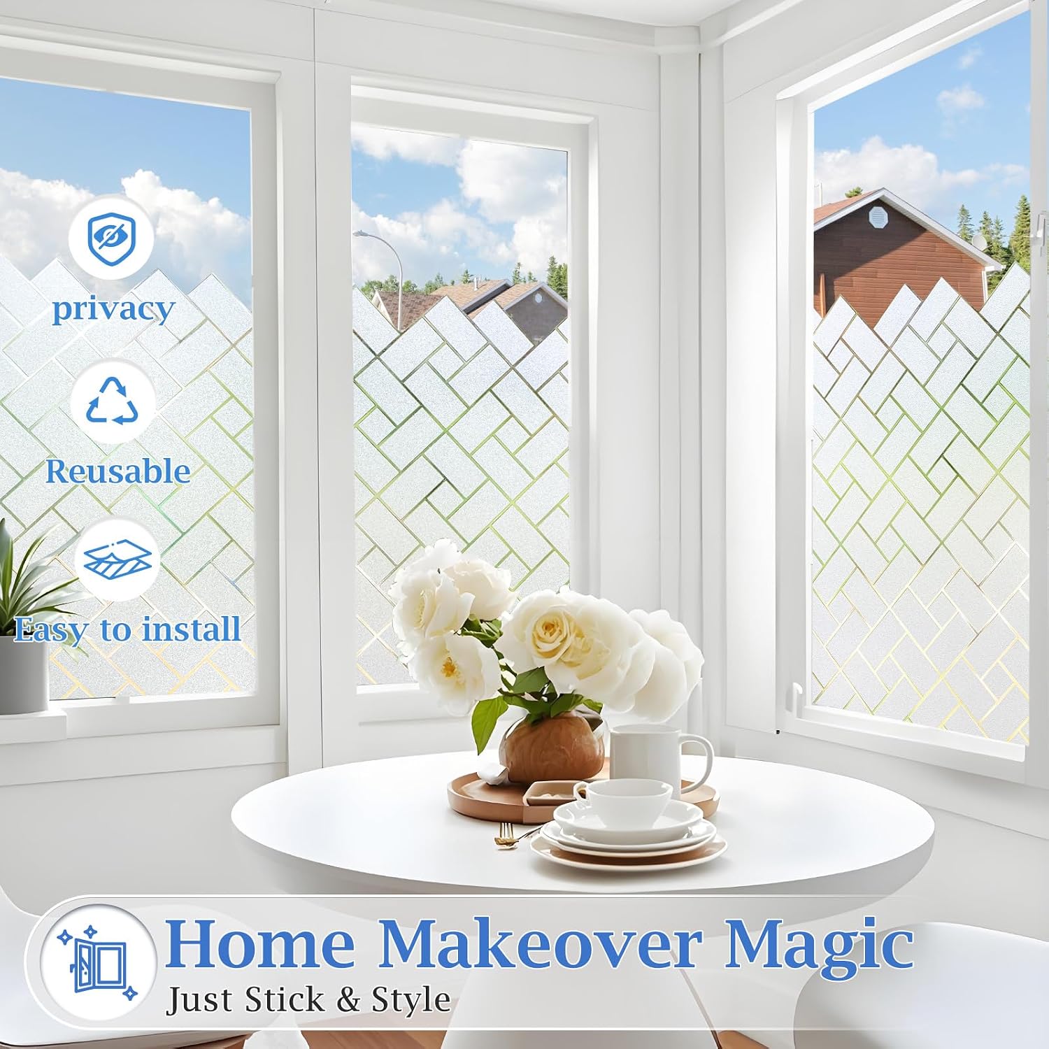 Detalle de Coavas Privacy Film 60x200cm for windows