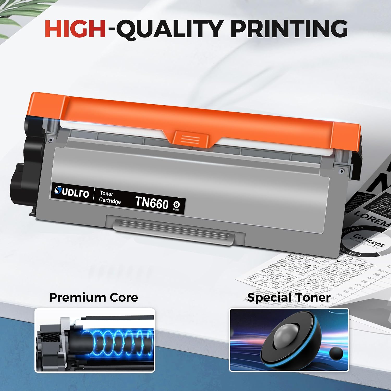 Detalle 2 de TN660 TN-660 Toner Cartridge — 2-Pack for Brother HL and MFC/DCP Series