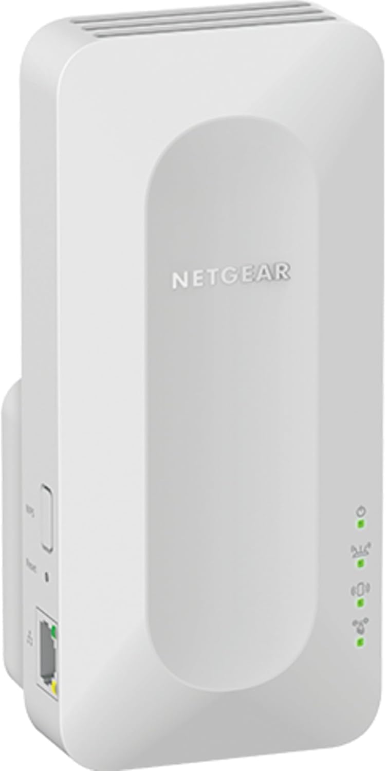 Detalle de Netgear EAX15 WiFi 6 Mesh Repeater AX1800 – Abdeckung bis 100 m², 20 Geräte, Smart Roaming