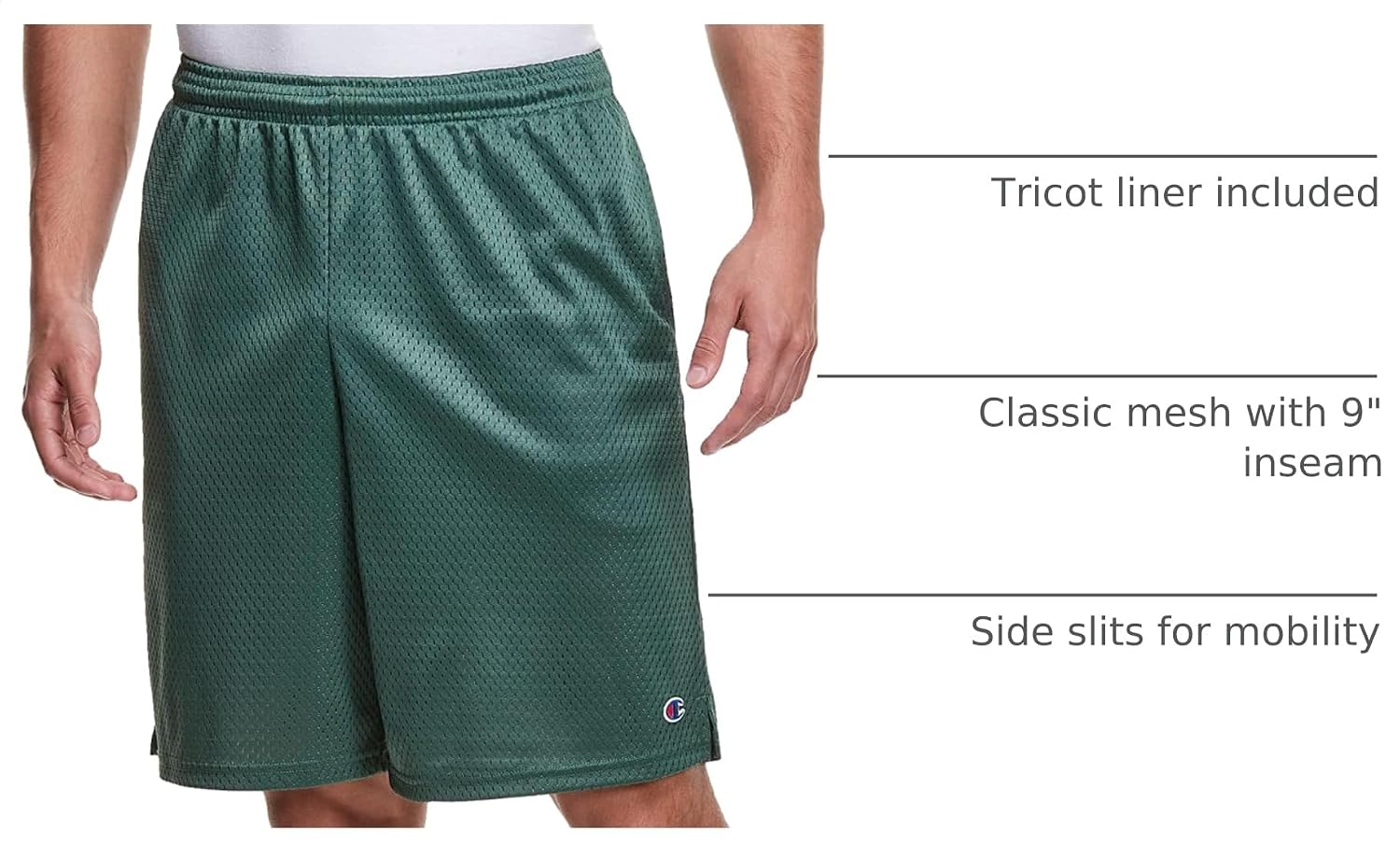 Thumbnail 3 de Champion Men’s Mesh Gym Shorts — Lightweight Athletic Shorts (9" Inseam, Regular or Big & Tall)