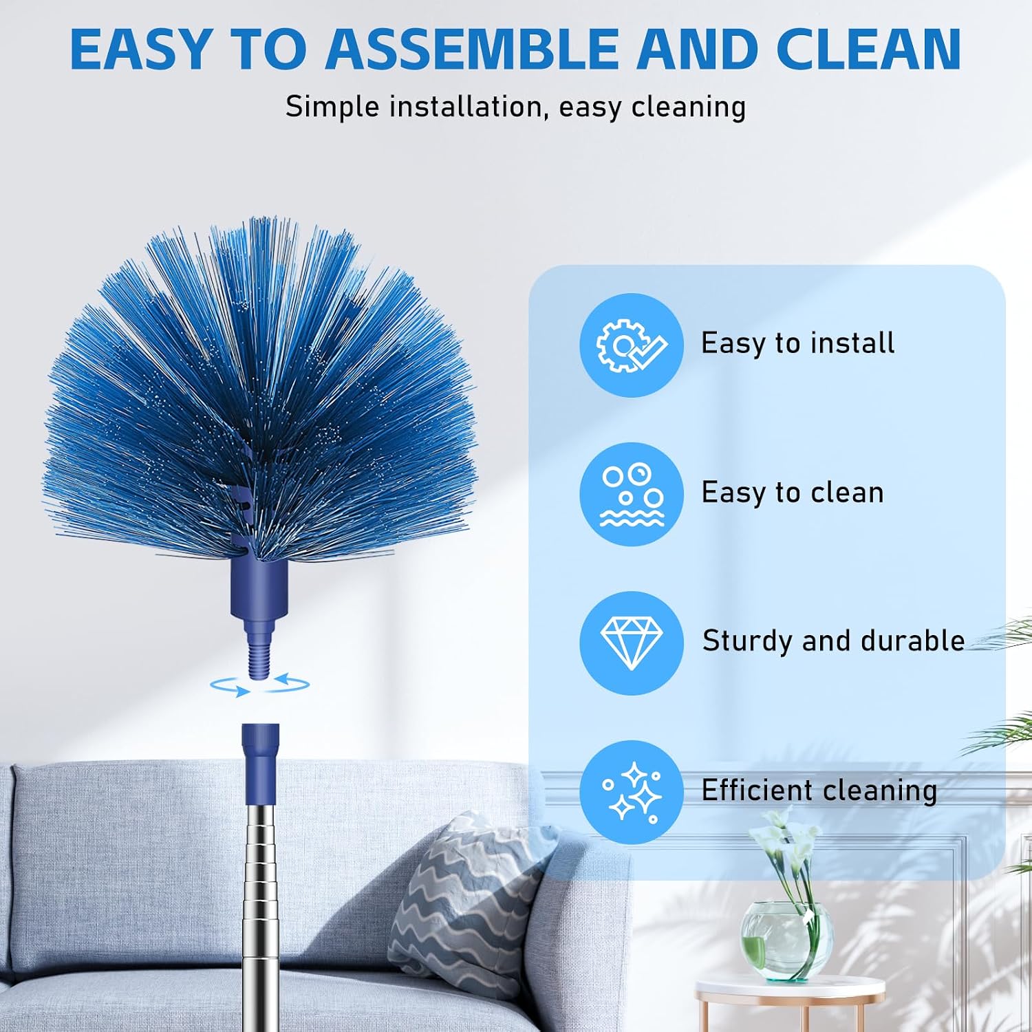 Detalle 2 de SetSail k027 Cd-BE-SS Cobweb Duster with 90-Inch Extendable Pole