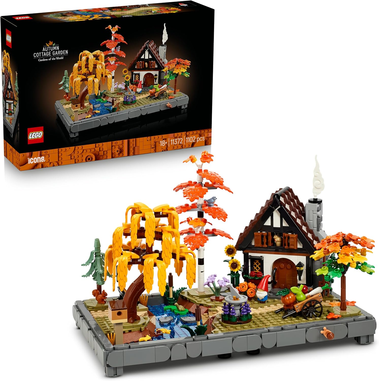 Detalle de LEGO Icons Jardín Rural Otoñal
