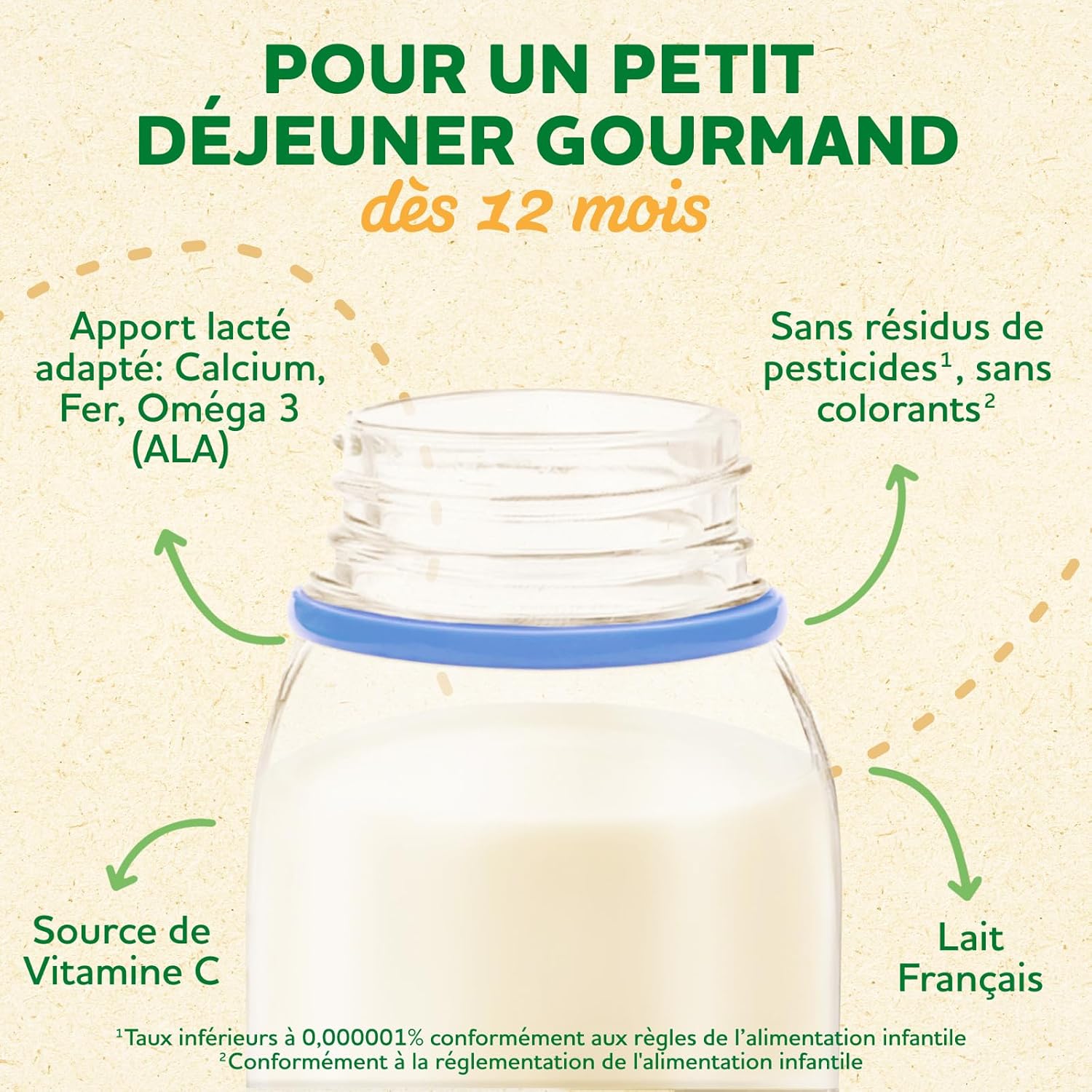 Thumbnail 3 de Blédidej Céréales bébé Biscuité Vanille – dès 12 mois, lait prêt à l’emploi en briques 250 mL (x12)