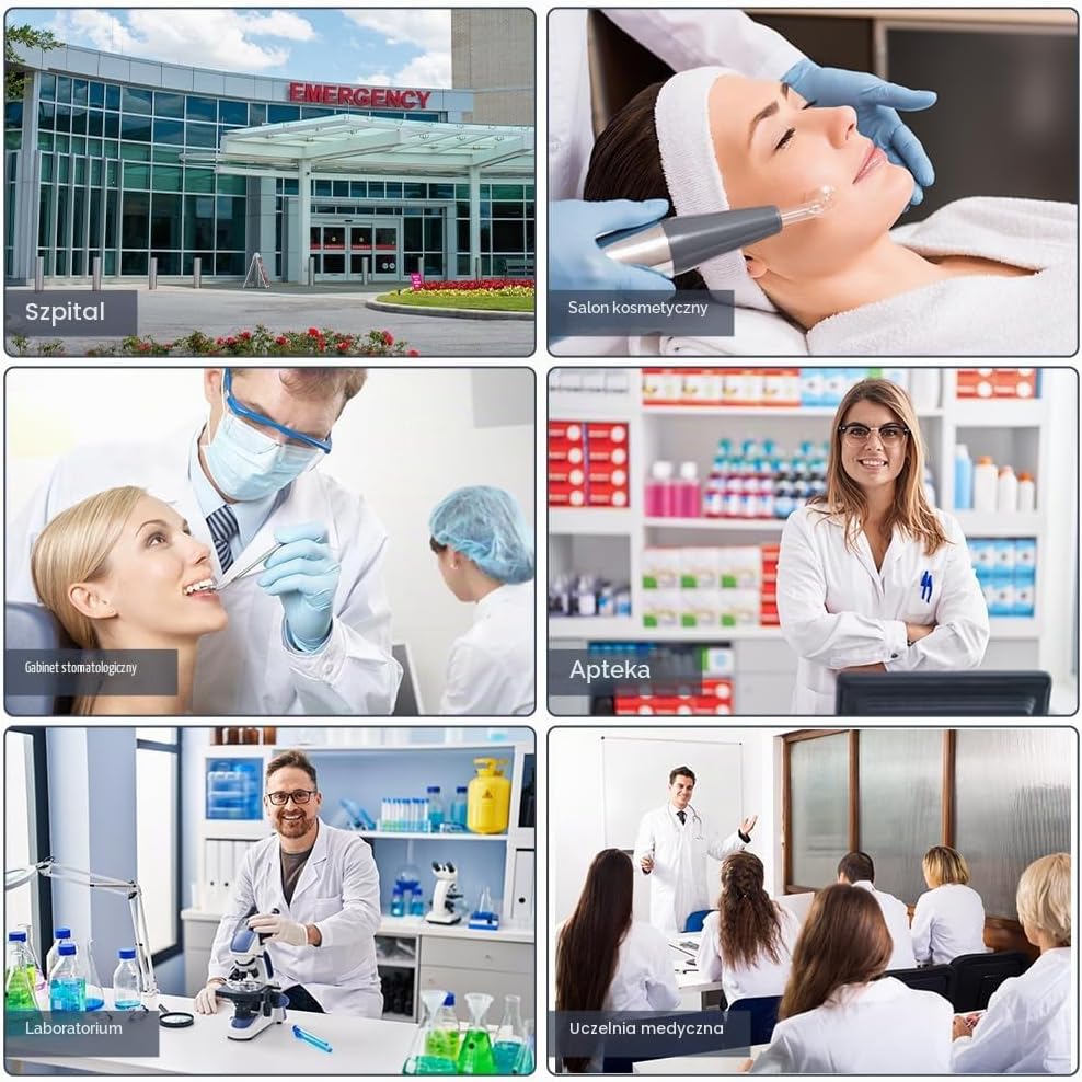 Thumbnail 6 de AUYAO – biały uniseksowy fartuch laboratoryjny z mieszanki bawełny i poliestru