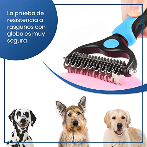 Thumbnail 4 de Candure Peine y Cepillo 2 en 1 para perros y gatos — 17 + 9 dientes de acero inoxidable, mango ergonómico