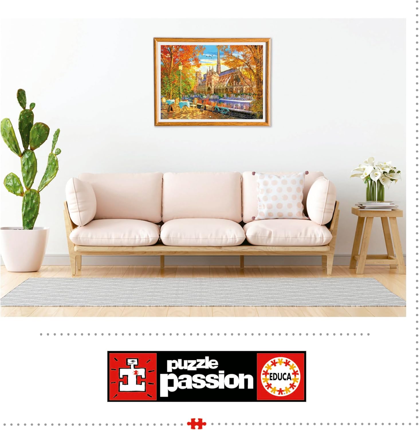 Thumbnail 3 de Puzzle Educa 1000 pièces pour adultes « L’automne dans Notre Dame » (68 x 48 cm)