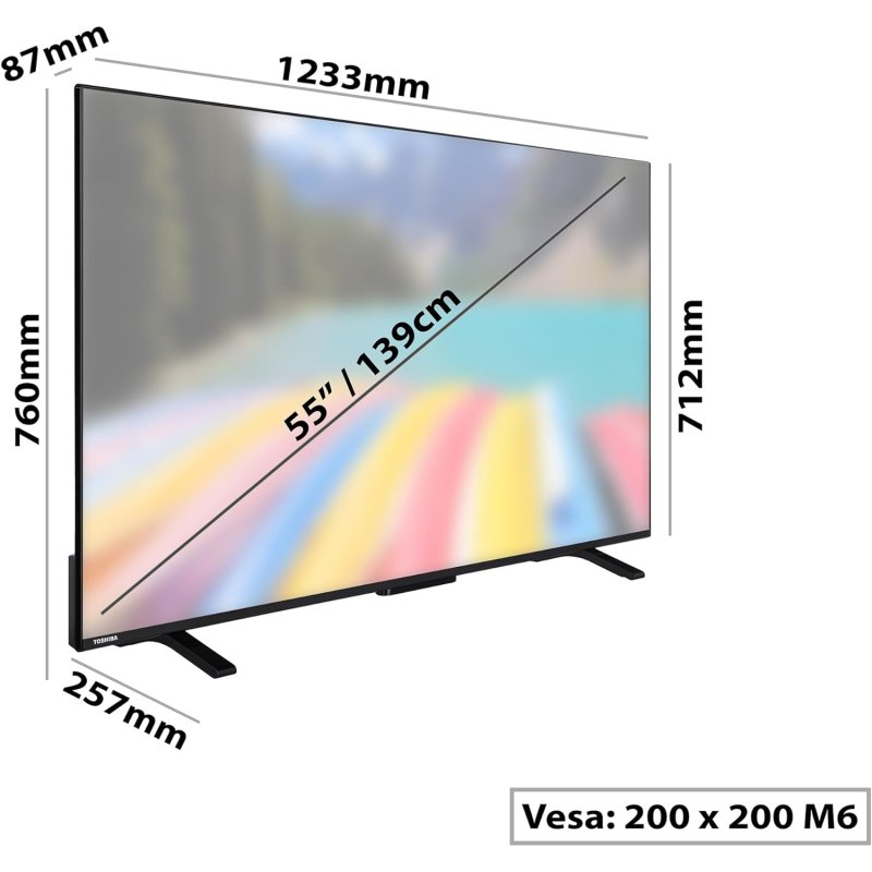 Detalle 2 de Toshiba 55UV2363DG: TV LED 55" 4K HDR con control por voz y Dolby Vision