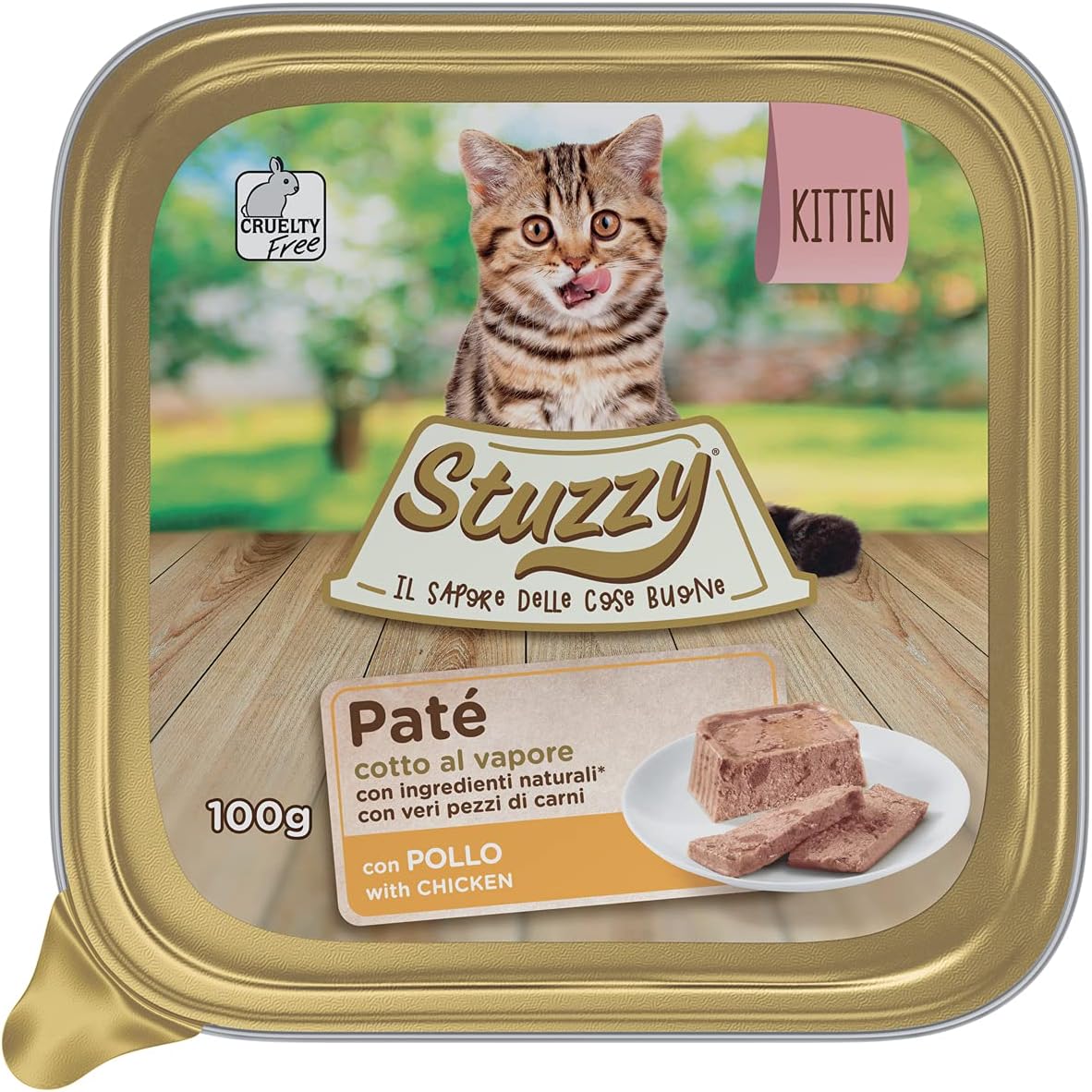 Detalle de Stuzzy Paté Kitten con Pollo 100 g – alimento umido completo per gatti cuccioli