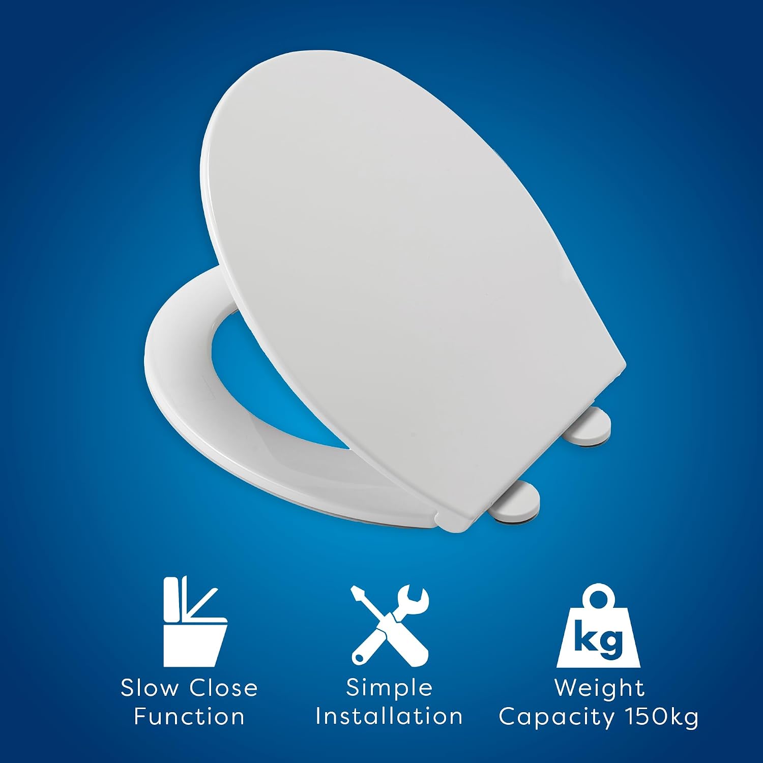 Thumbnail 2 de Croydex Premium Oval Soft Close Toilet Seat