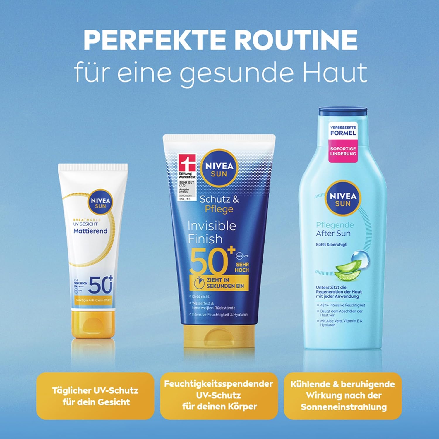 Thumbnail 5 de NIVEA SUN Schutz & Pflege Invisible Finish LSF 50+ mit Hyaluron – wasserfester Sonnenschutz ohne weiße Rückstände (150 ml)