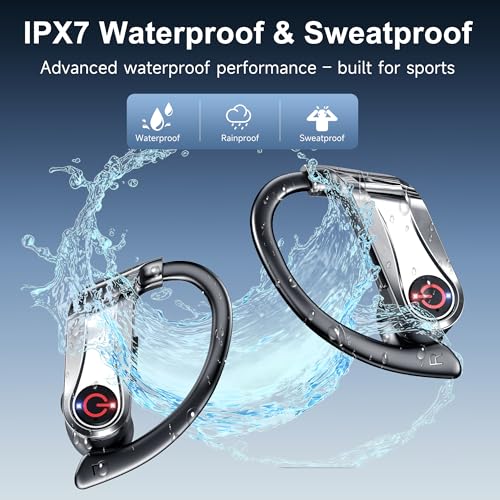 Detalle 2 de VNMN 2026 cuffie Bluetooth 6.1 Sport in-ear con ganci, display LED e IPX7