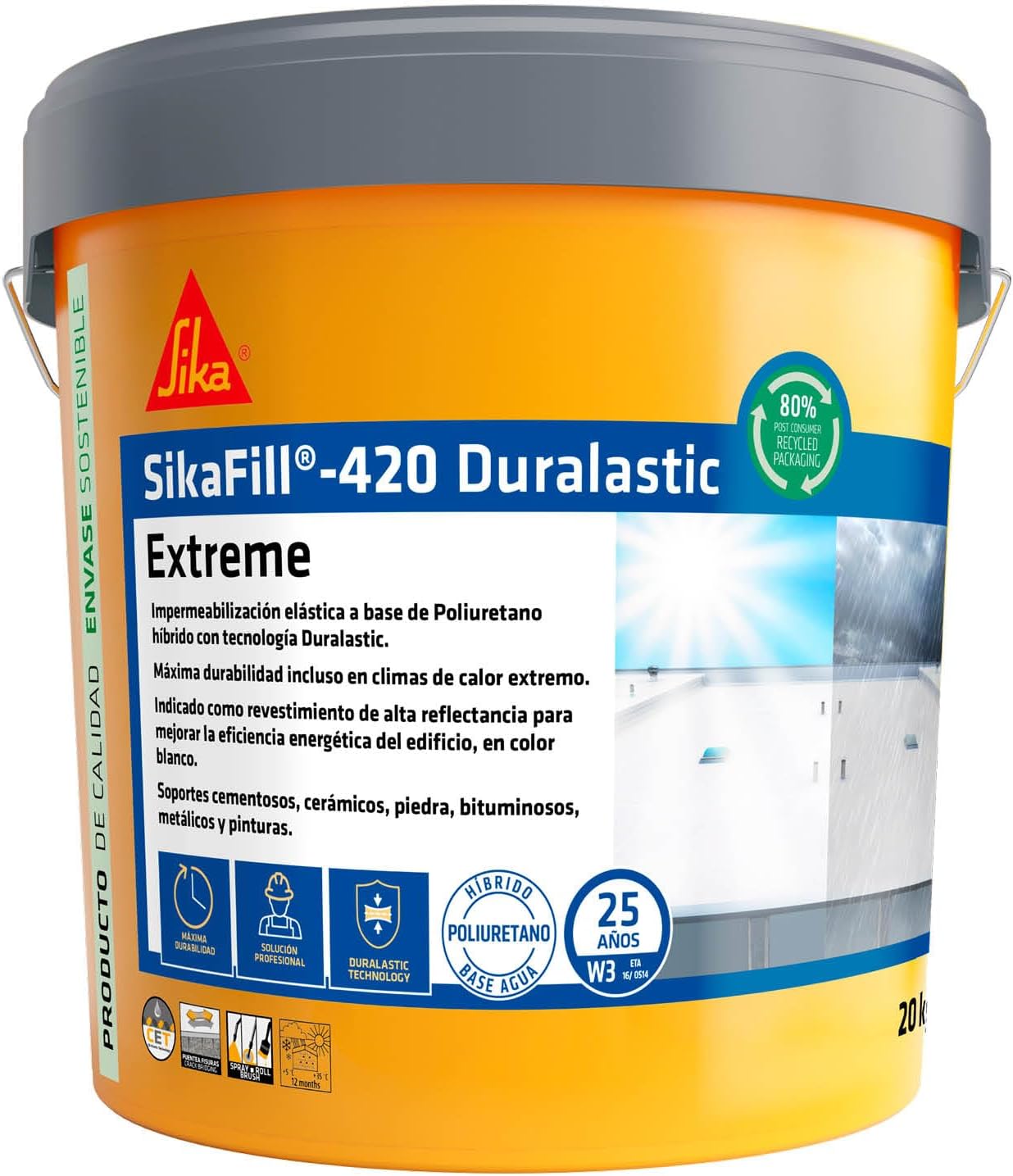 SIKA SikaFill 420 Extreme 20 kg — membrana líquida impermeable 🏗