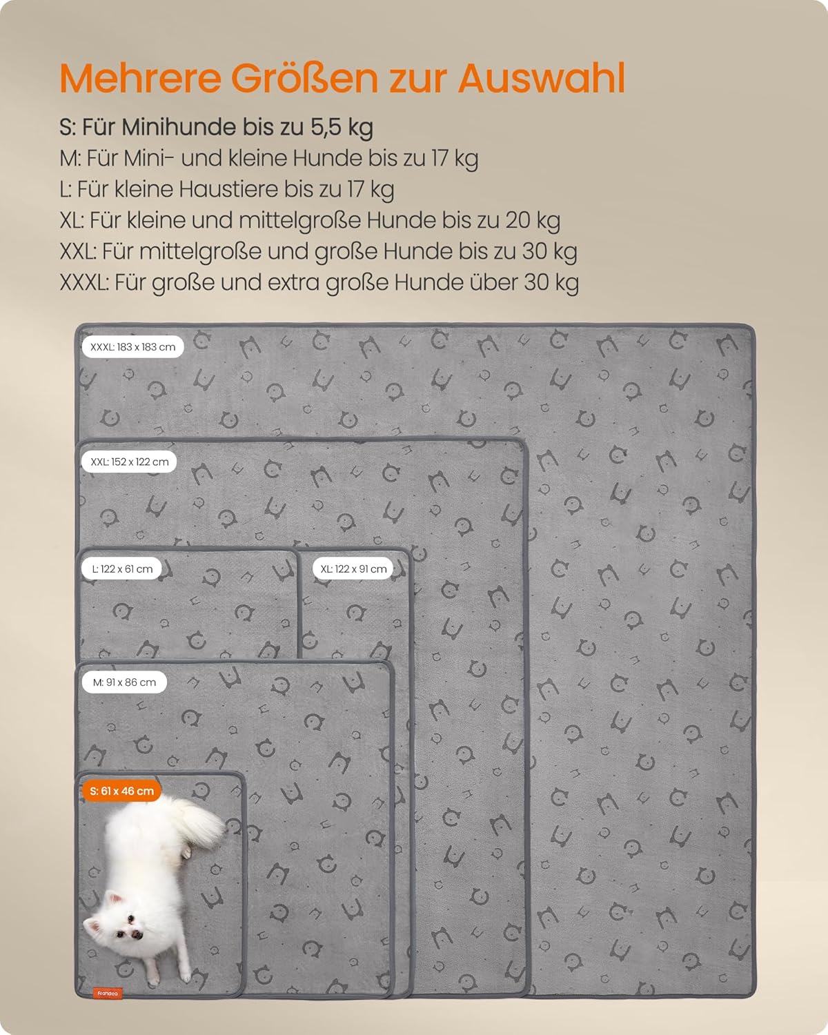 Thumbnail 5 de Feandrea Hundedecke 2er Set 61 x 46 cm