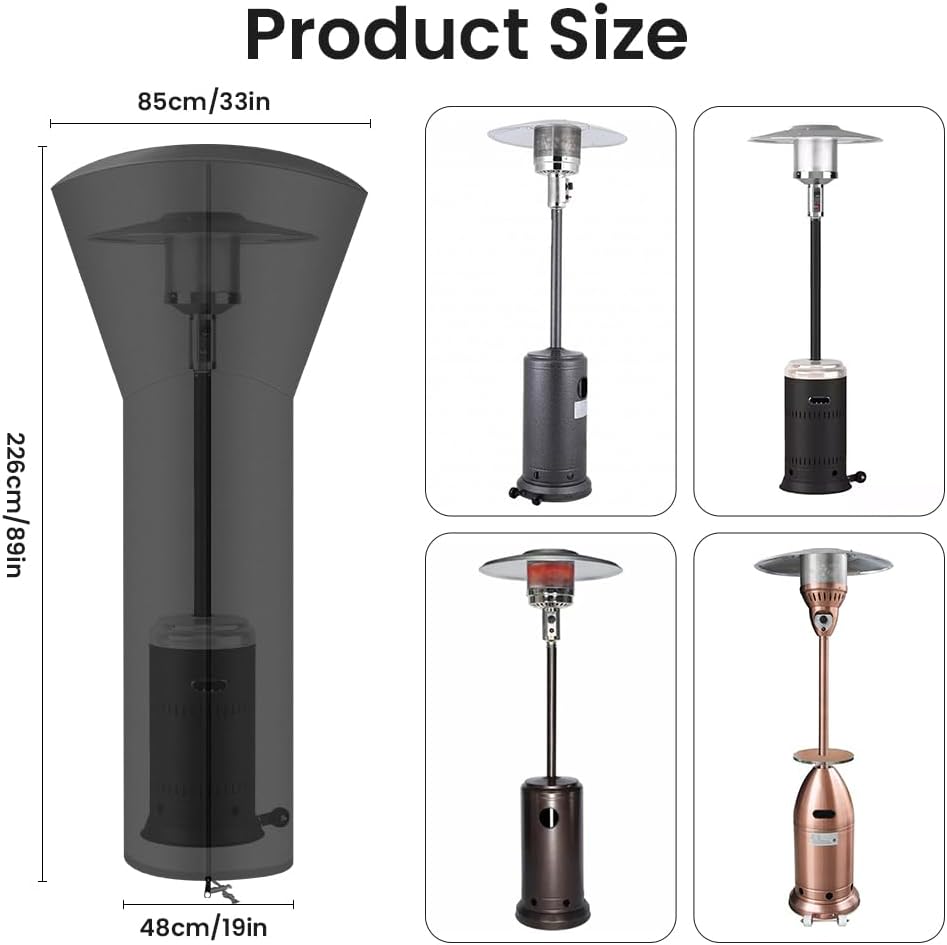 Detalle 2 de AOOWU 5077855 Patio Heater Cover, 226 x 85 x 48 cm, Waterproof