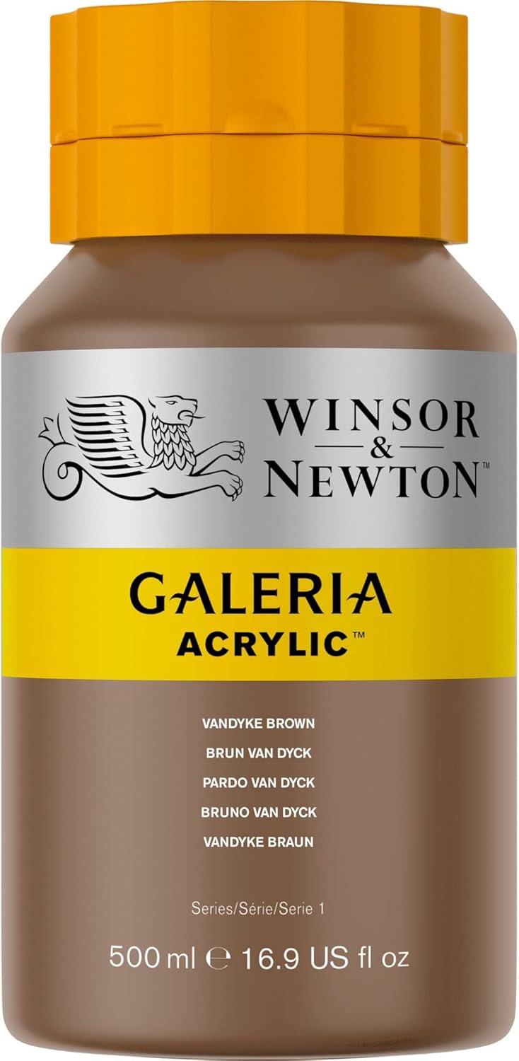 Thumbnail 4 de Winsor & Newton Galeria Acrylfarbe 2150676 Vandyke Braun – cremige Konsistenz, hohe Pigmentierung, 500 ml