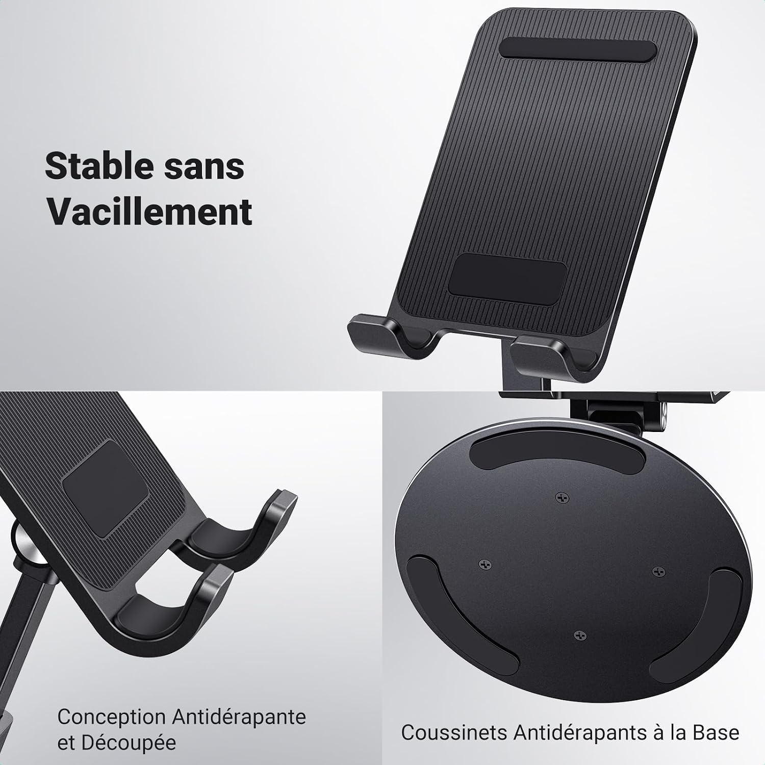 Detalle de UGREEN Support Téléphone Bureau Haut Réglable – rotating 360° et à hauteur ajustable