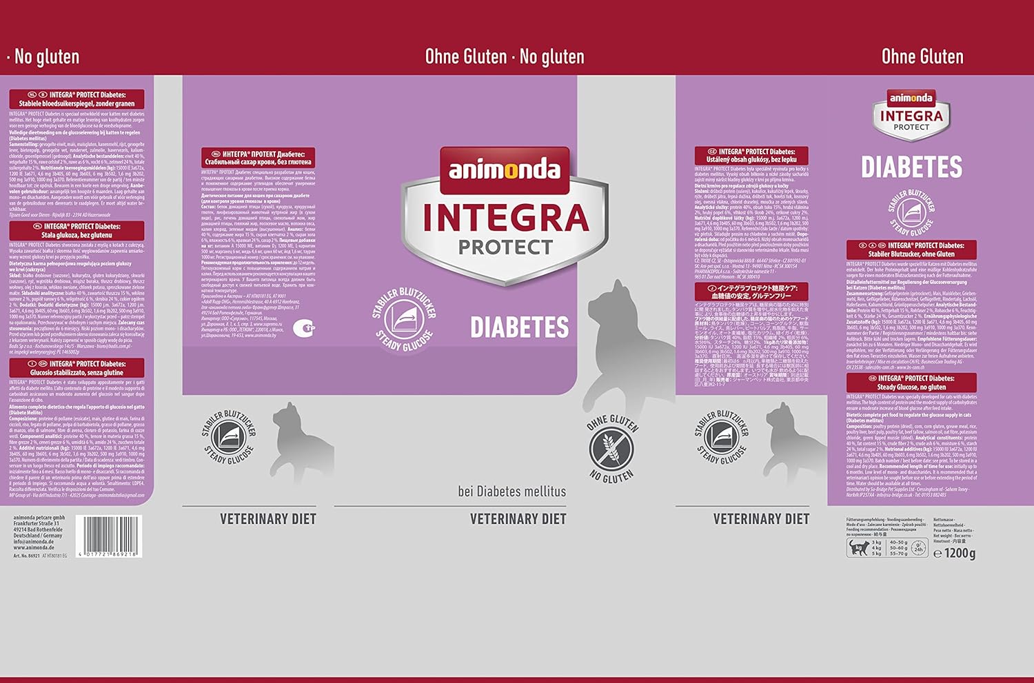 Detalle 2 de animonda INTEGRA PROTECT Diabetes Katzenfutter – Diätalleinfuttermittel für erwachsene Katzen (1 x 1,2 kg)