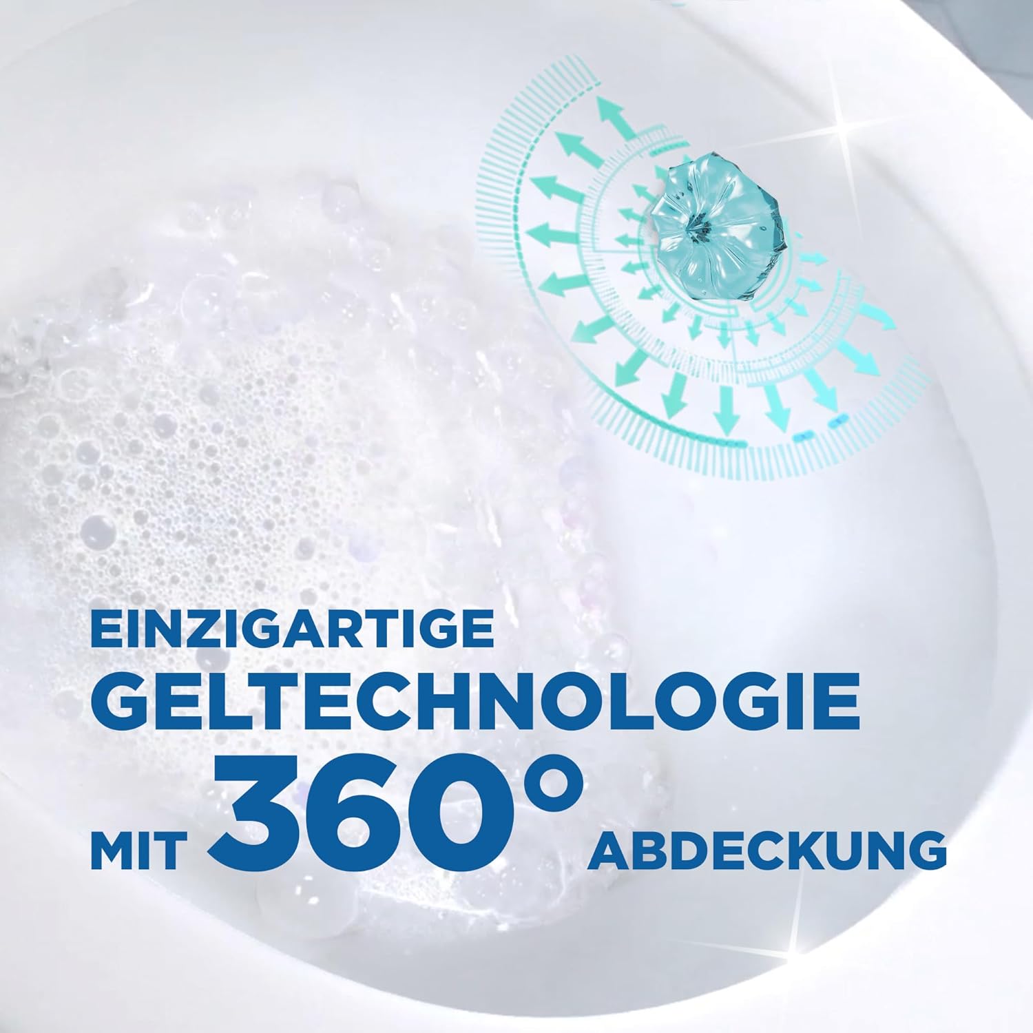Detalle de WC-Ente Frische-Siegel Nachfüller Blüten-Oase – körbchenlos & hygienisch, 3 x 12 Gel-Steine (6 Stück insgesamt)
