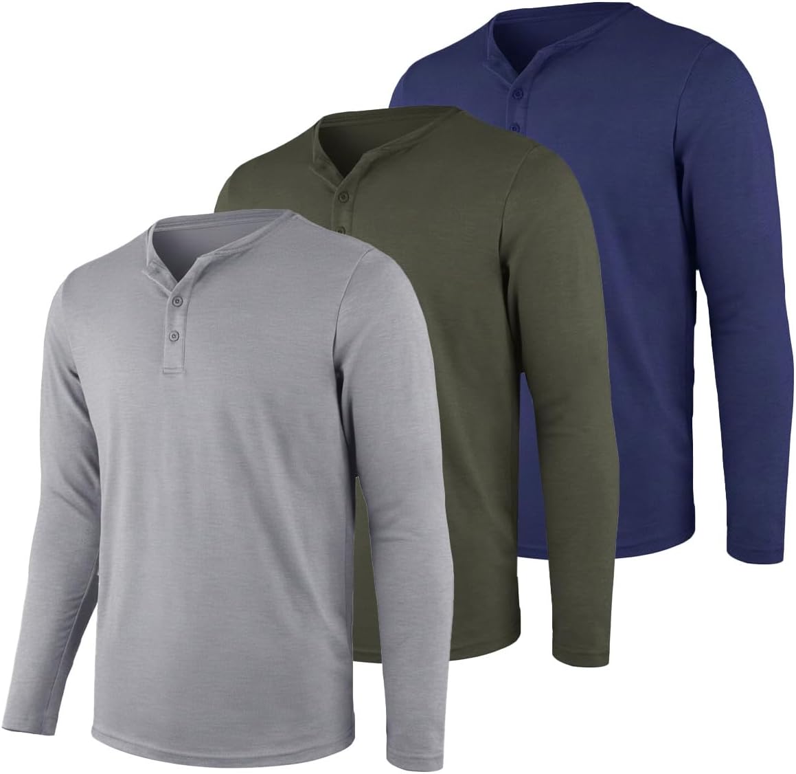 Detalle de Liloak Henley T Shirt 3-pack or 4-pack