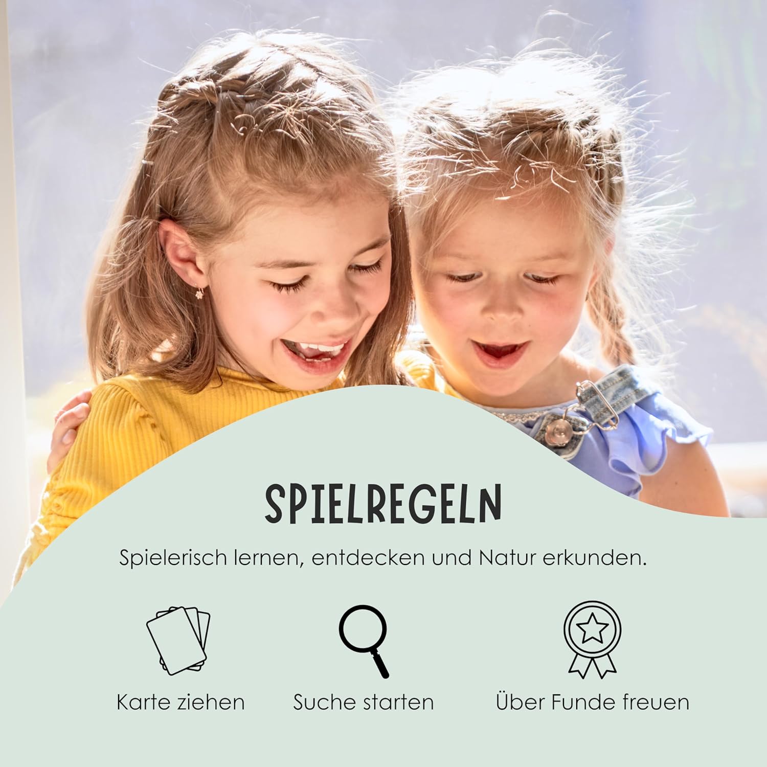 Detalle de 50 Entdeckerkarten für Kinder – Schatzsuche Spiel 🎲