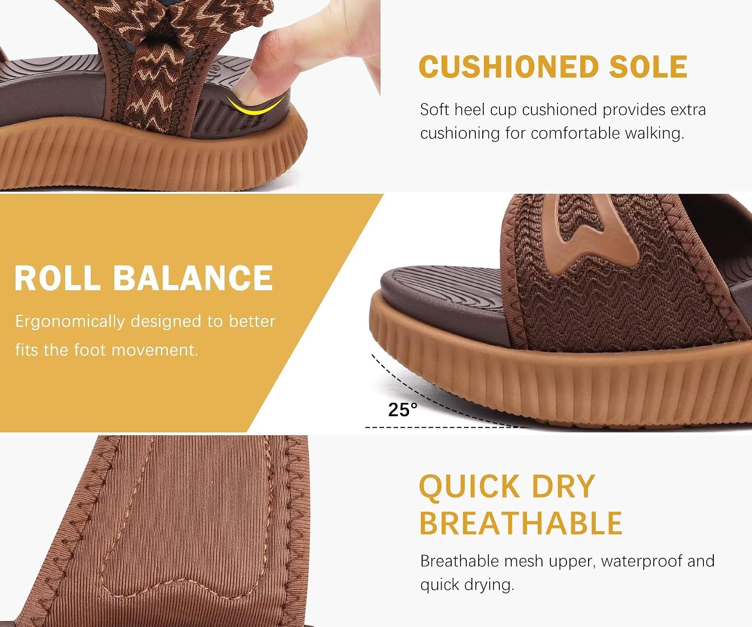 Thumbnail 5 de KuaiLu sandali trekking donna comodi con supporto ortopedico per fascite plantare
