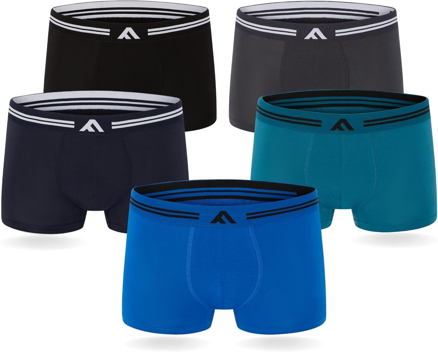 Detalle de FM London – Lot de 5 Boxers très Doux en Bambou, sans étiquette, coupe élastique, pour Homme