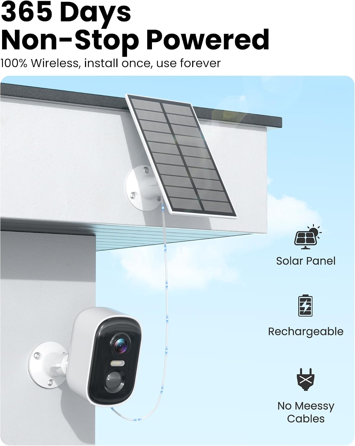 Thumbnail 1 de MISECU 2K Solar Camera 2-pack for Outdoor Security