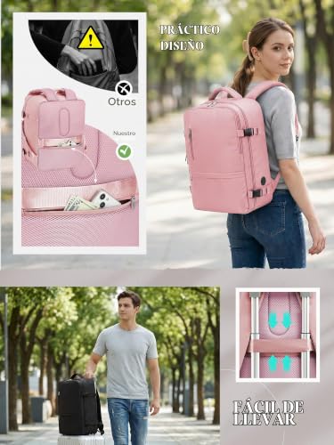 Detalle de Hayayu Mochila 40x30x20 cm: compañera de cabina para Ryanair y más