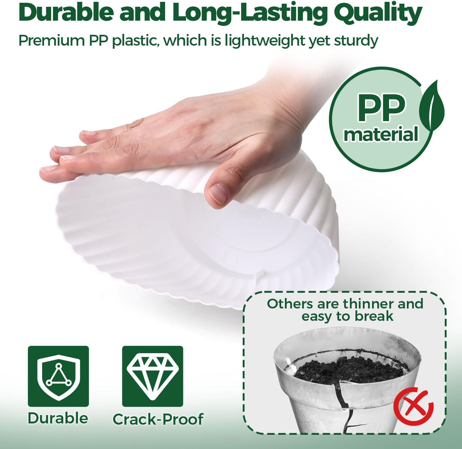 Thumbnail 4 de T4U 15cm Self-Watering Plant Pots 6 Pack