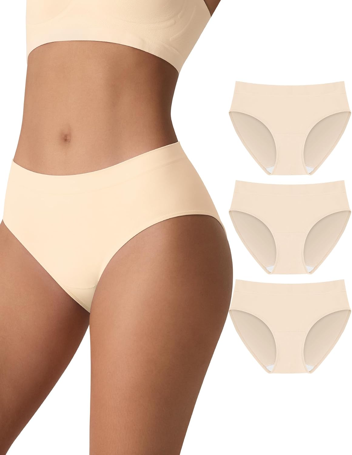 Detalle de CLOSEMATE Women's Mid-Rise Underwear, Stretch Full-Coverage Briefs