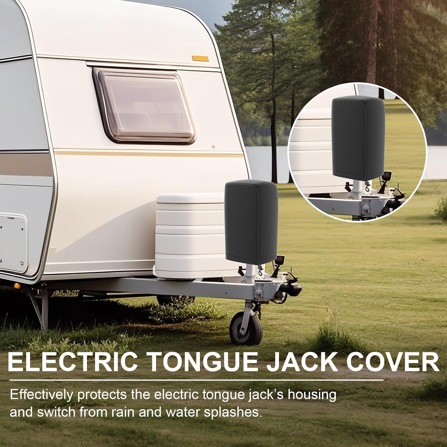 Detalle de Umbrauto Electric Tongue Jack Cover 420D Oxford Fabric