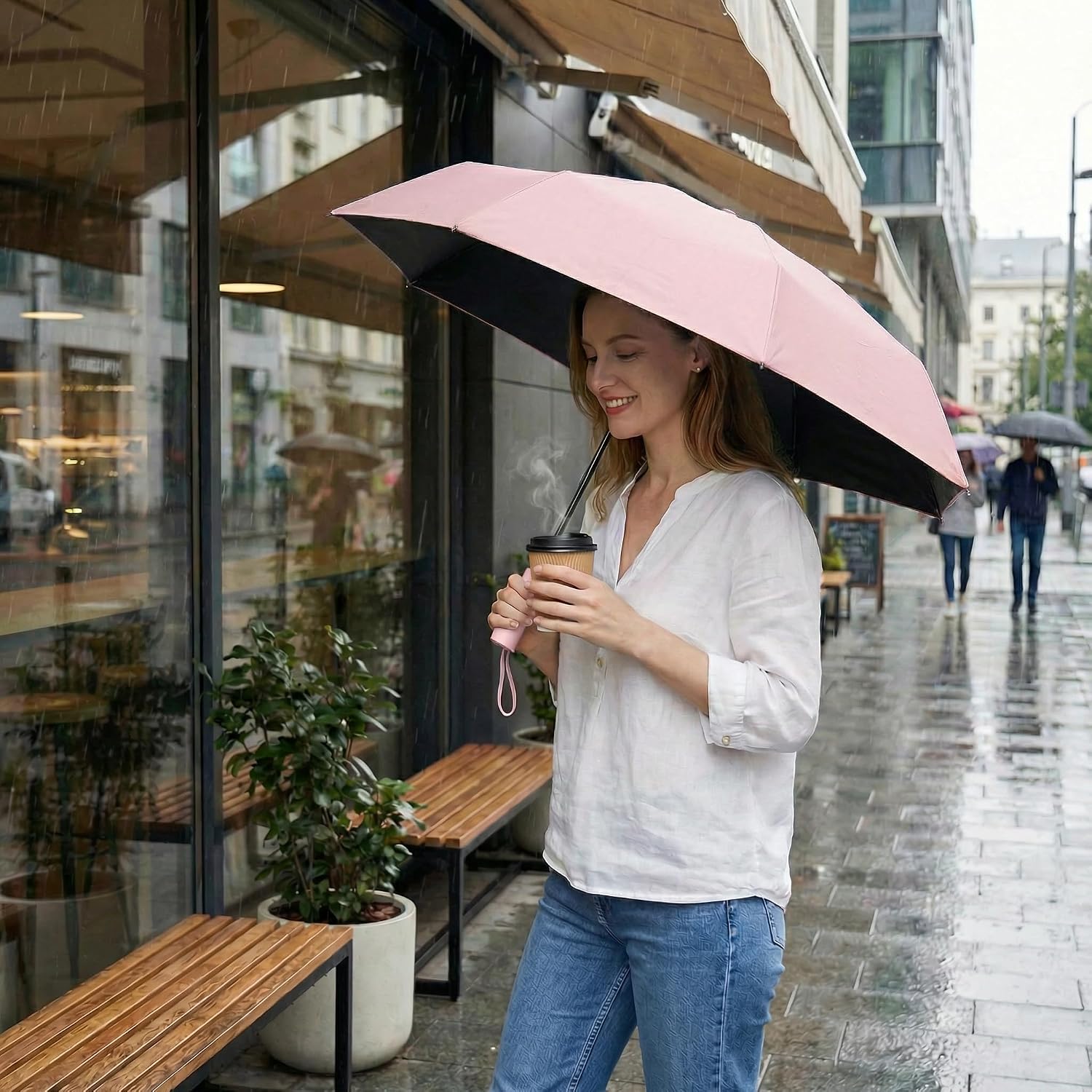 Thumbnail 6 de BAODINI Small UV Protection Travel Umbrella – compact 42 inch auto open/close, windproof UPF 50+