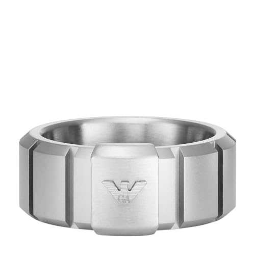 Detalle de Emporio Armani Bague en acier inoxydable pour homme – EGS3081040
