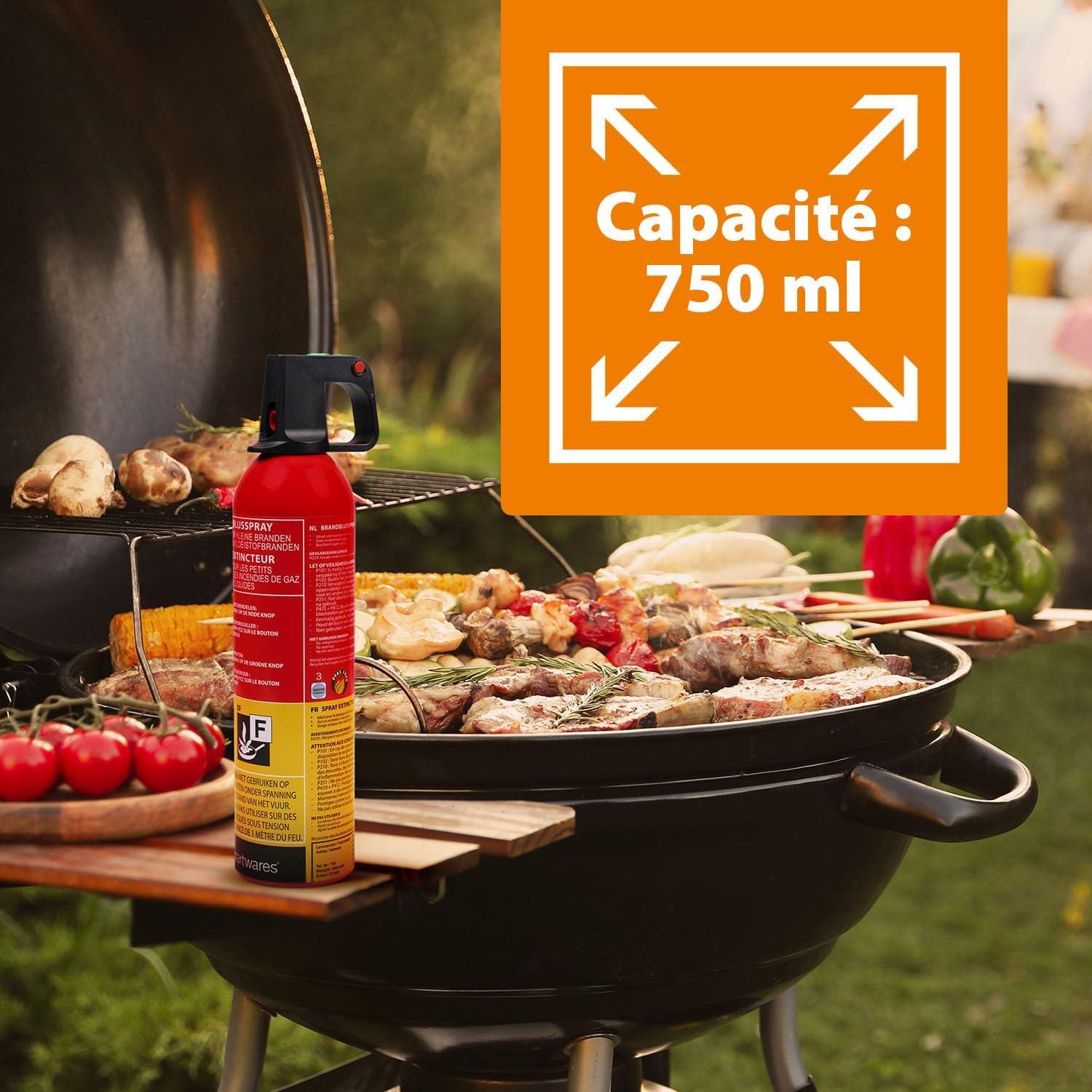 Thumbnail 5 de Smartwares Extincteur Spray FEX-15371 – 750 ml, feux de classe A et F, utilisable au bureau, à la maison ou en cuisine
