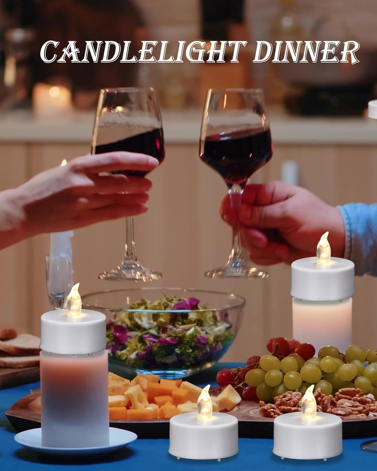 Thumbnail 1 de Paichi battery-operated LED tea lights with remote control (warm white, timer) – 5 pack