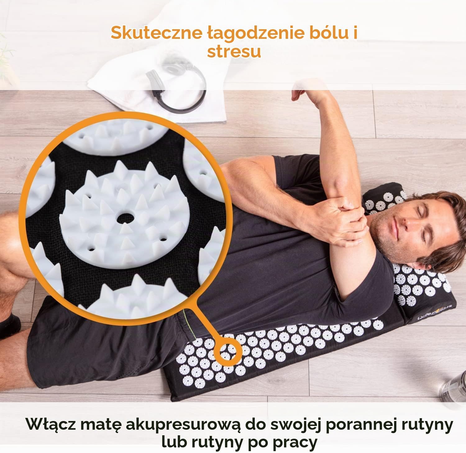 Detalle de LyfeFocus zestaw do akupresury z matą, poduszką i torbą podróżną