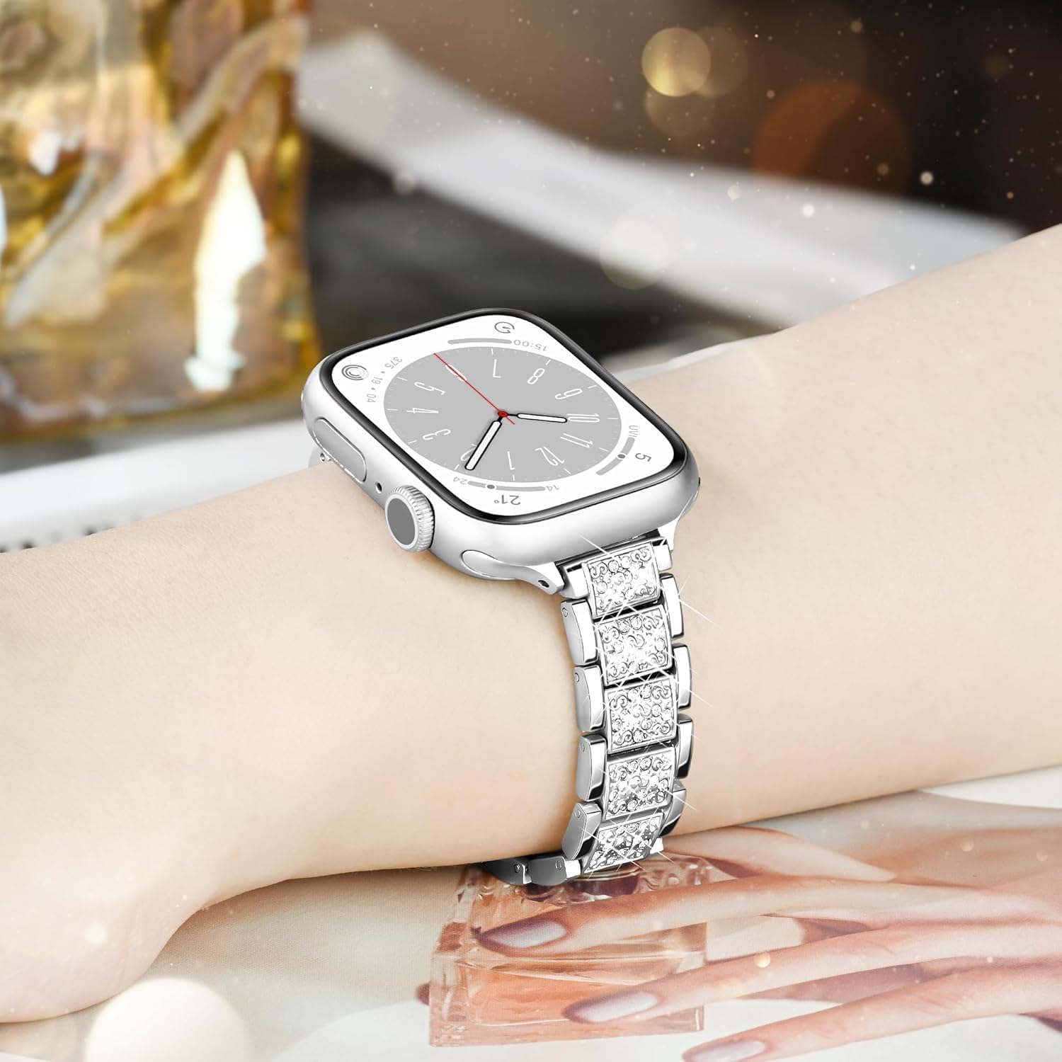 Thumbnail 4 de JJii Sung Bling Diamond Strap for Apple Watch 44mm