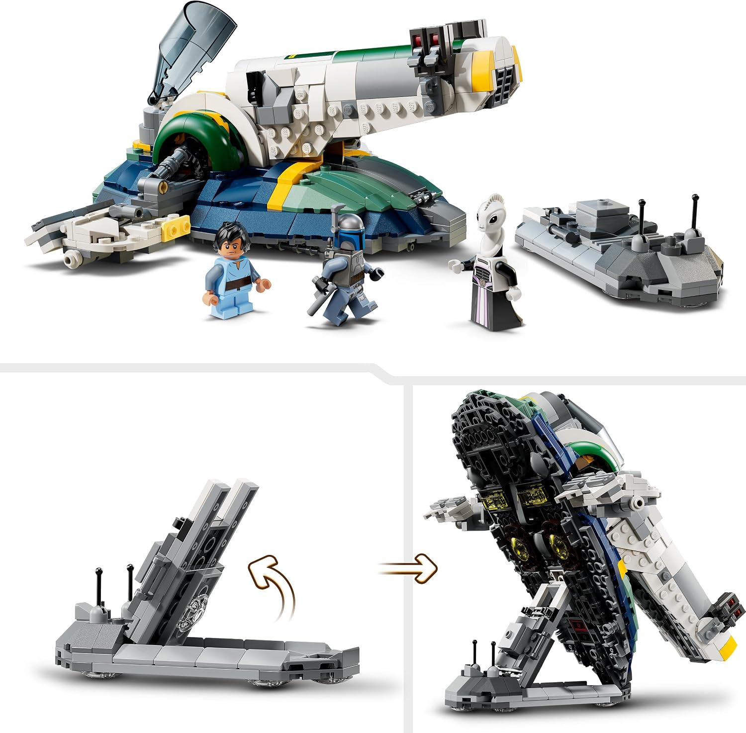 Thumbnail 2 de LEGO Star Wars 75433 L’Attaque des Clones : Le Vaisseau de Jango Fett – Jeu de Construction avec Ailes Rotatives et Minifigurines