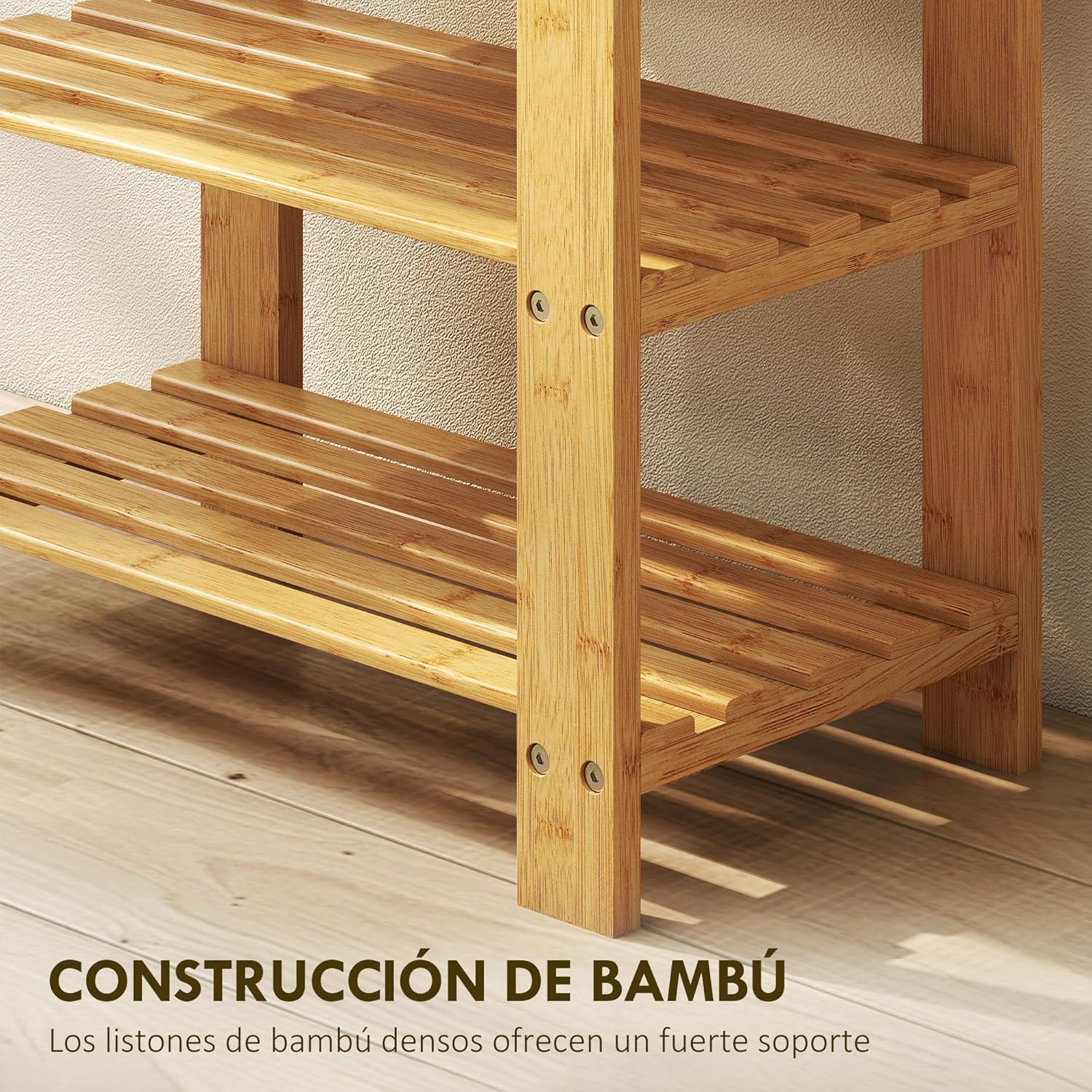 Thumbnail 6 de HOMCOM Banco Zapatero de Bambú