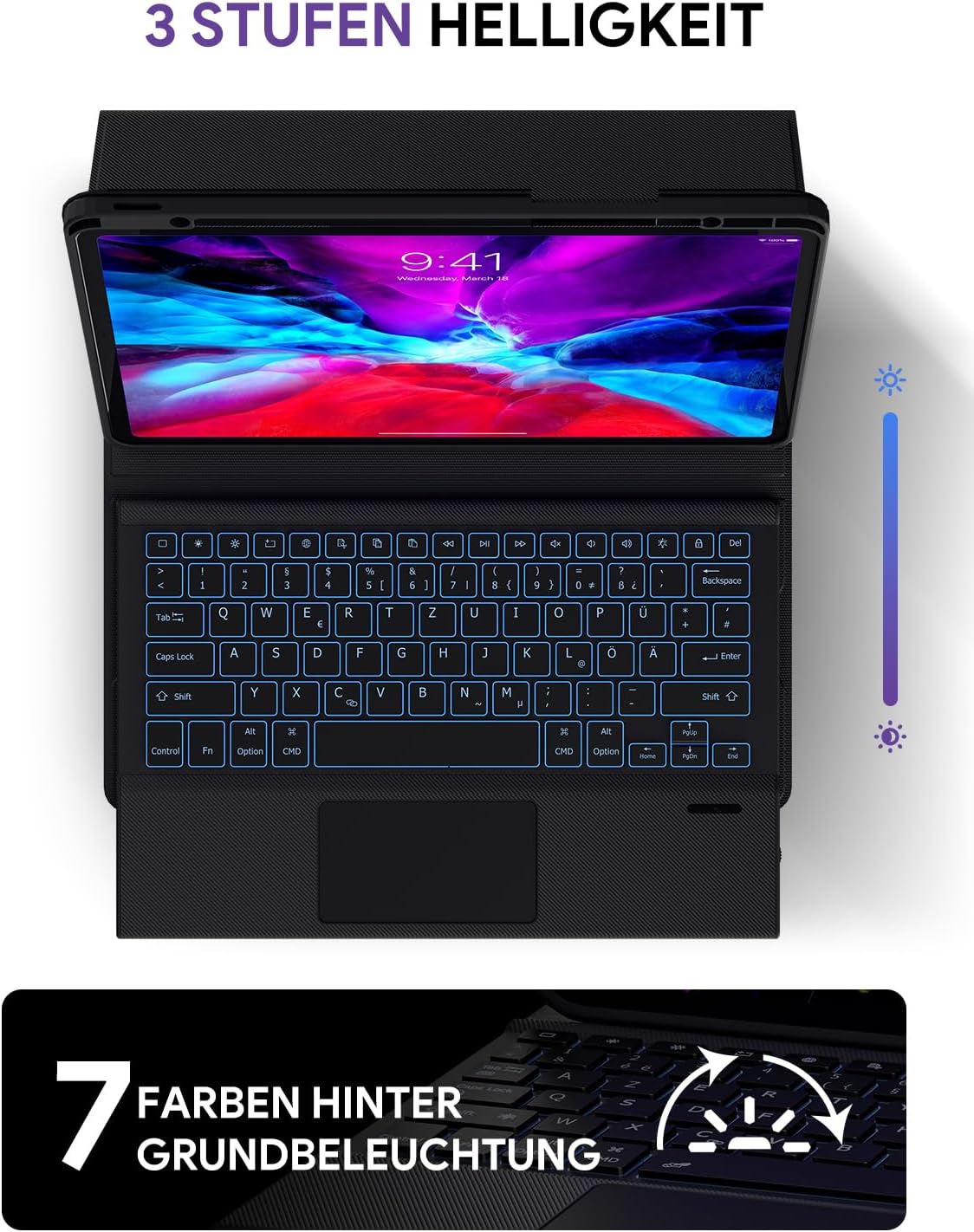 Thumbnail 3 de Doohoeek Schutzhülle mit Tastatur für iPad Air 13