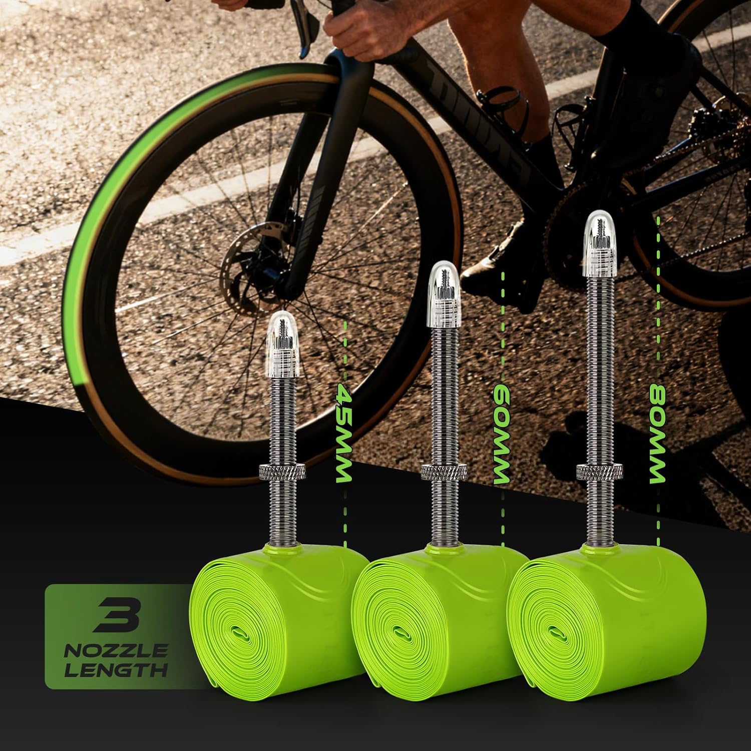 Thumbnail 3 de TPU Rennrad-Schlauch 38 g, 700 x 18–32C, kompatibel (Presta), herausnehmbarer Ventileinsatz