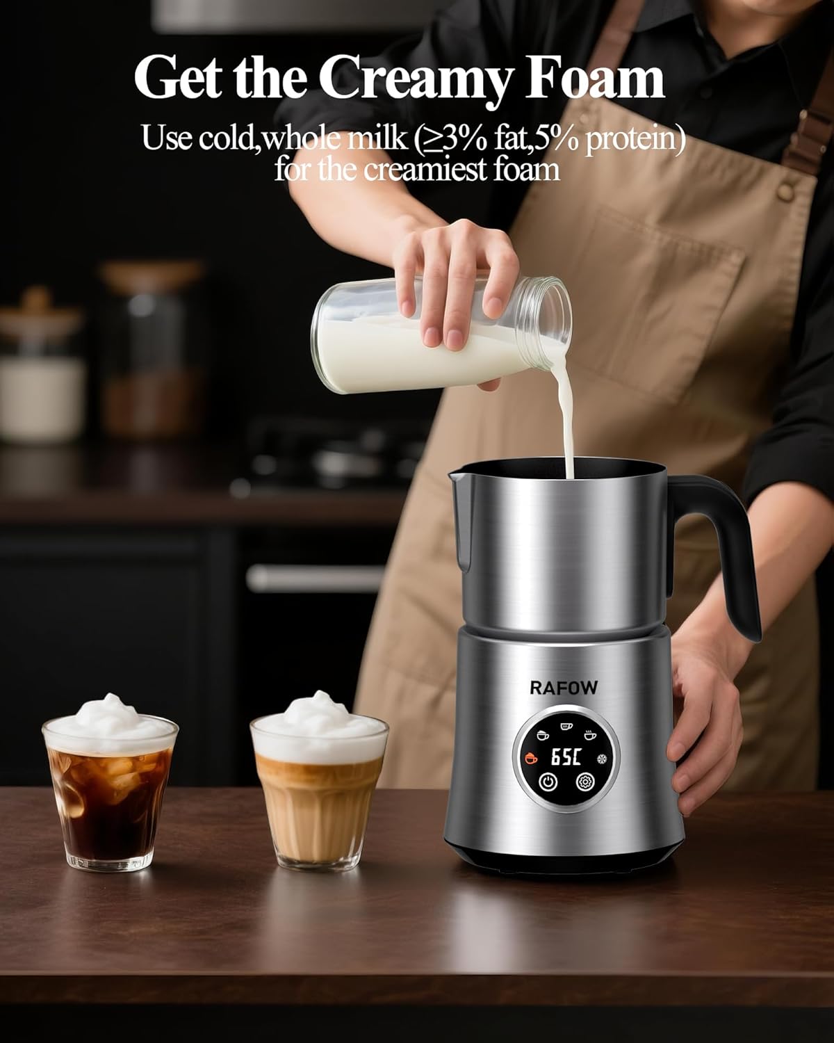 Thumbnail 5 de Milk Frother Electric 5 in 1 – Automatic Milk Frothers with 500ml Capacity