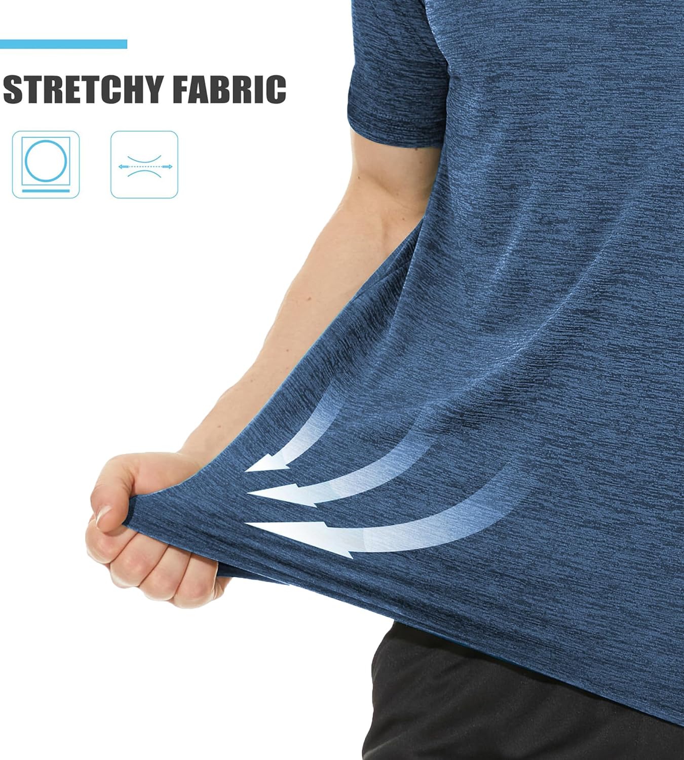 Thumbnail 4 de TACVASEN Herren Sport-T-Shirt mit Reflektoren