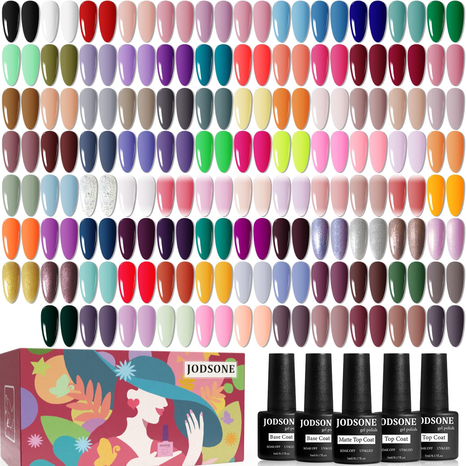 Detalle de JODSONE 100 PCS Gel Nail Polish Kit 95 Colors 💅